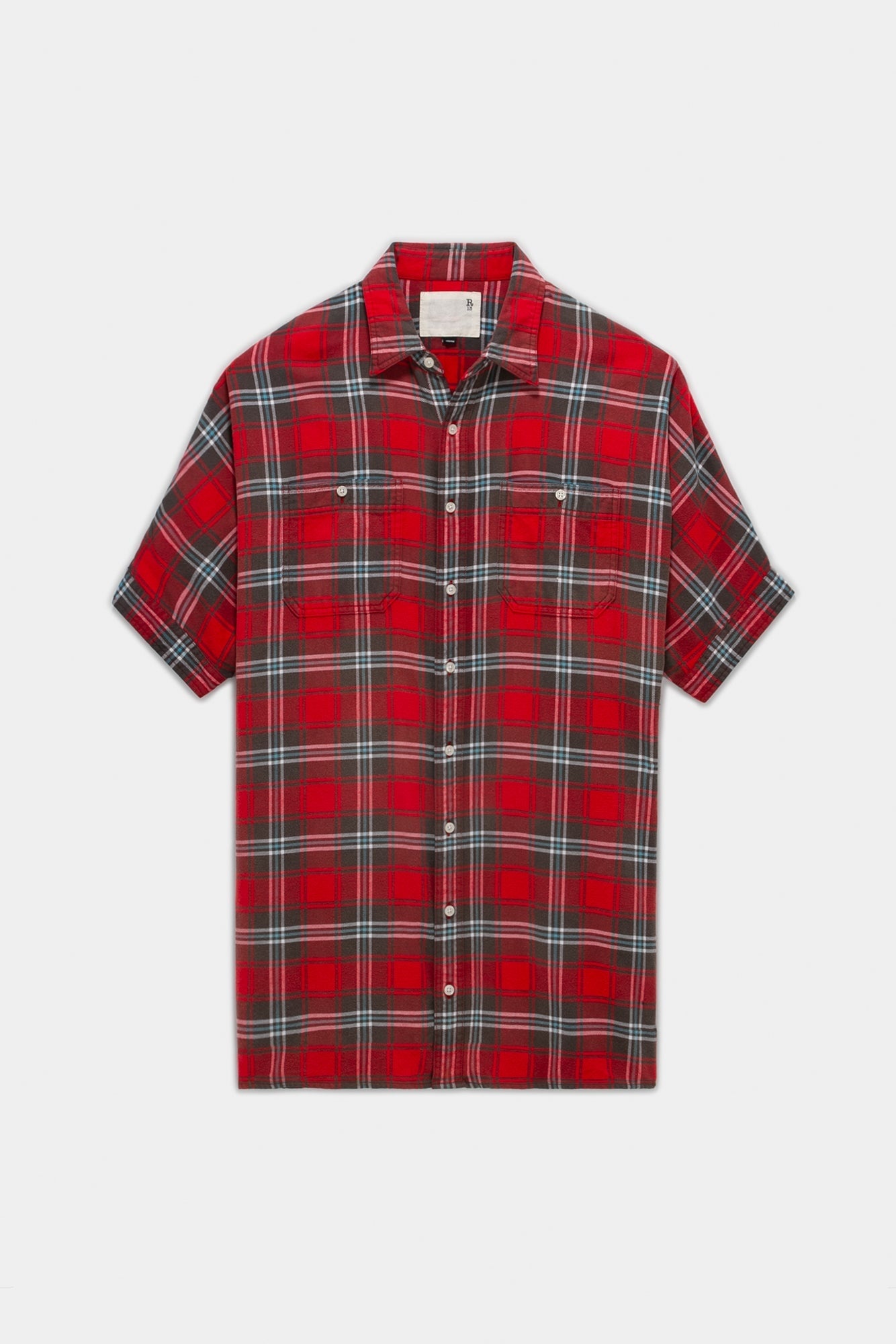 PLAID OVERSIZED BOXY SHIRTDRESS | R13 - 1