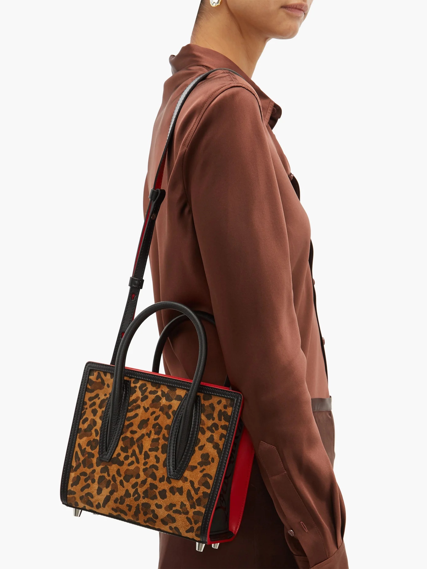 Paloma leopard-print suede tote bag - 3