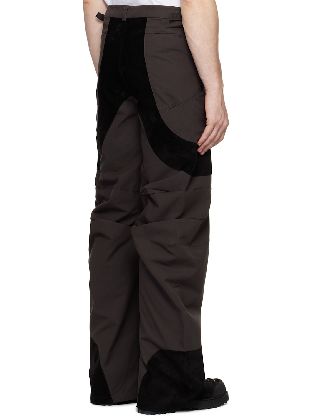 Brown Articulated Dart Trousers - 3