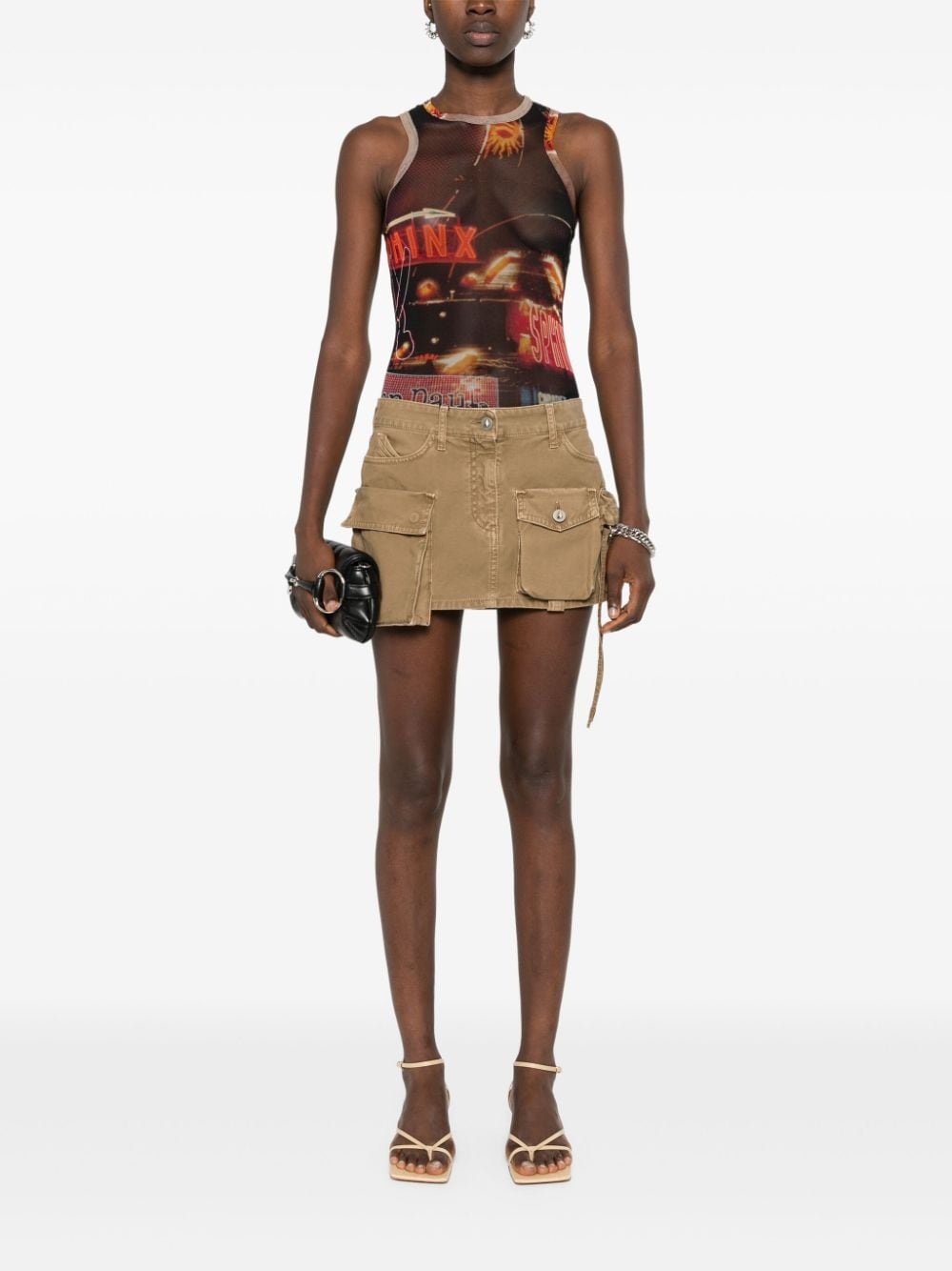 Pigalle-print mesh bodysuit - 2