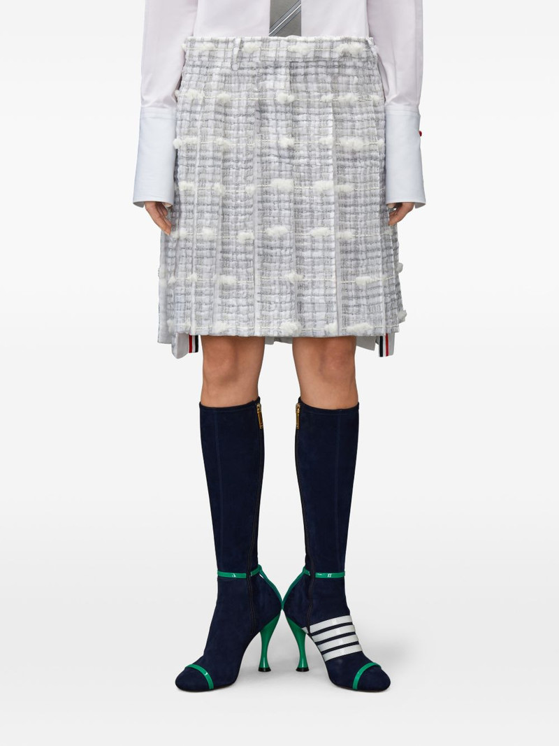 Repp striped pleated midi skirt 3