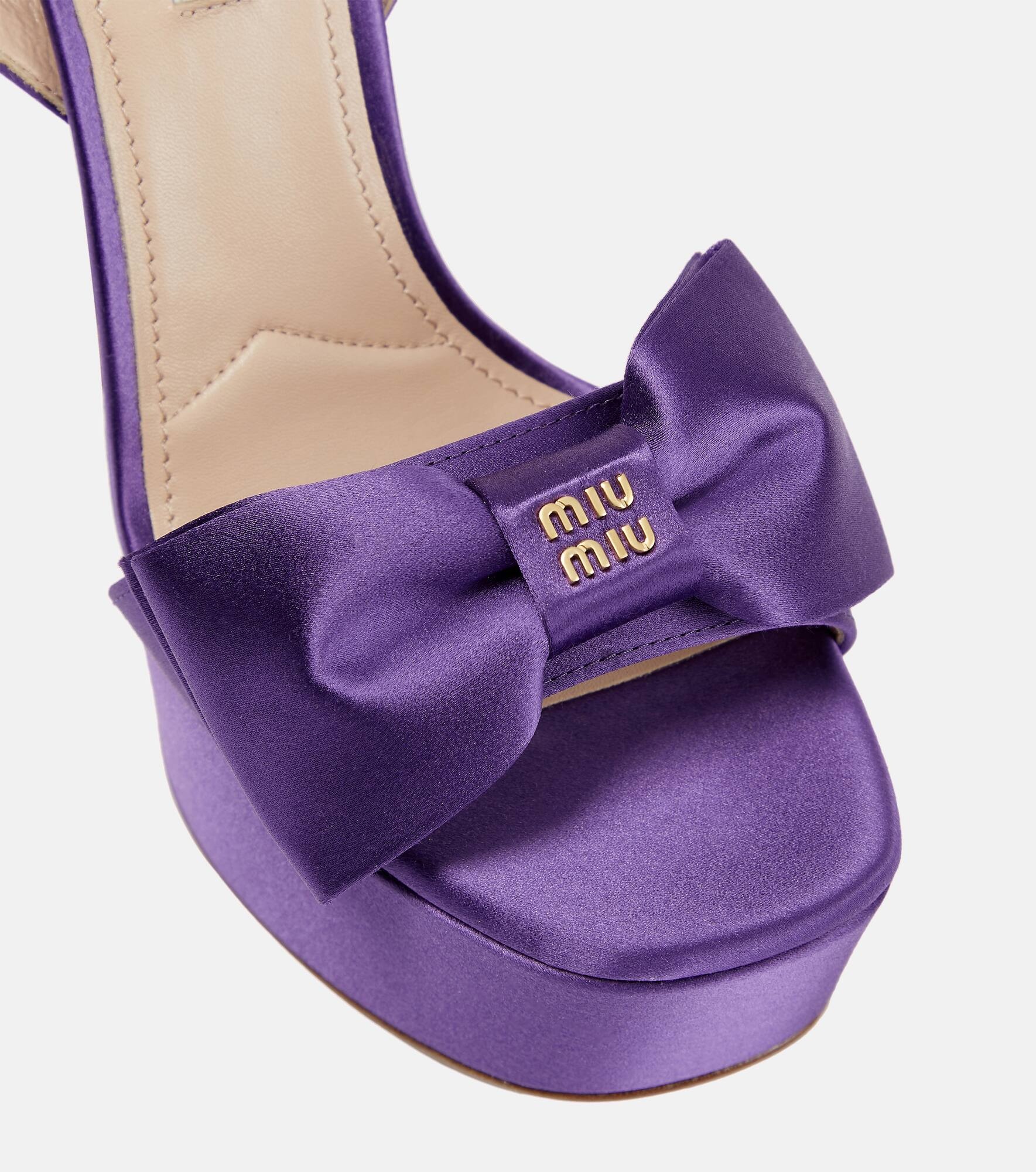 Satin platform sandals - 6