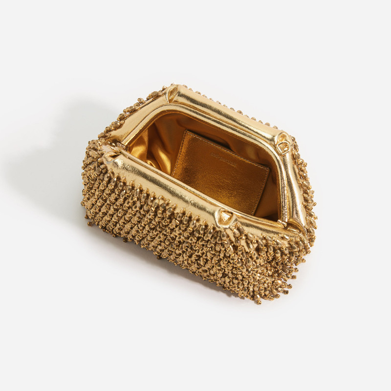 self-portrait Gold Diamante Pouch outlook