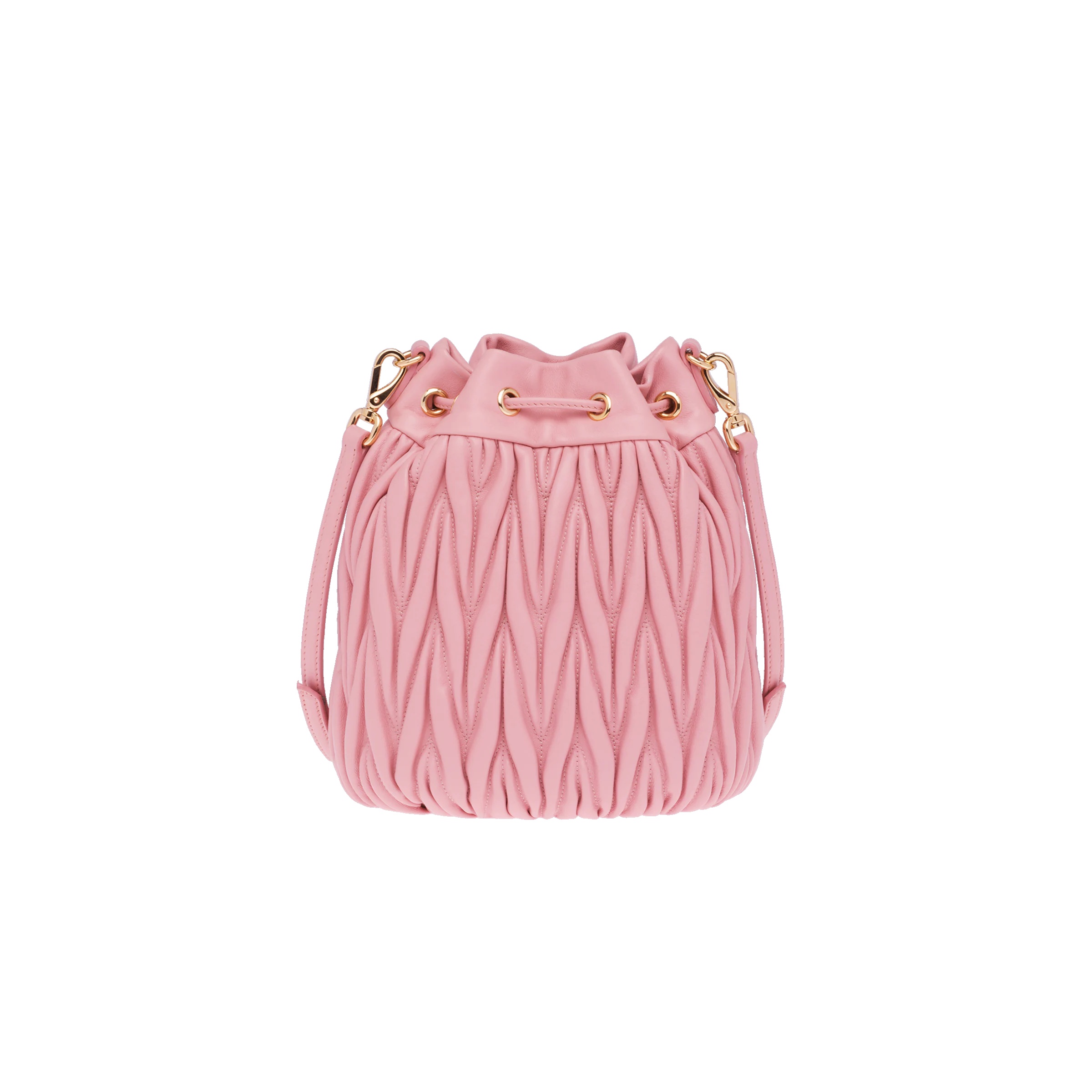 Matelassé nappa leather bucket bag - 4