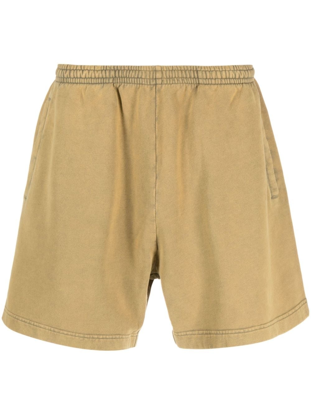 logo-appliquÃ© cotton track shorts - 1