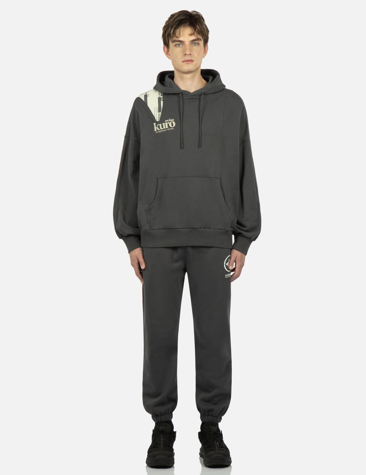 Logo Printed Pannel Hoodie - 6