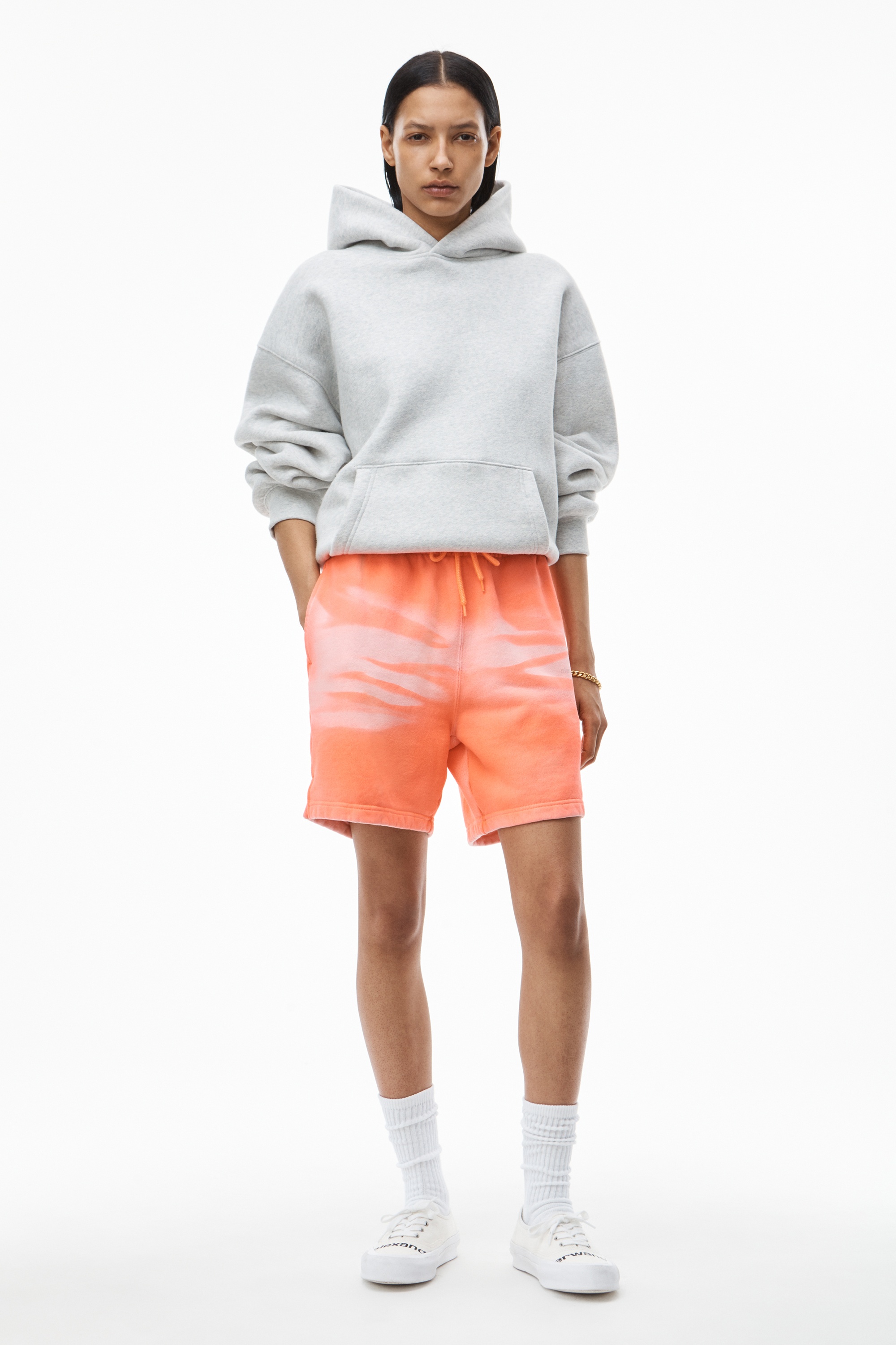 SWEATSHORT IN GARMENT DYED COTTON - 2