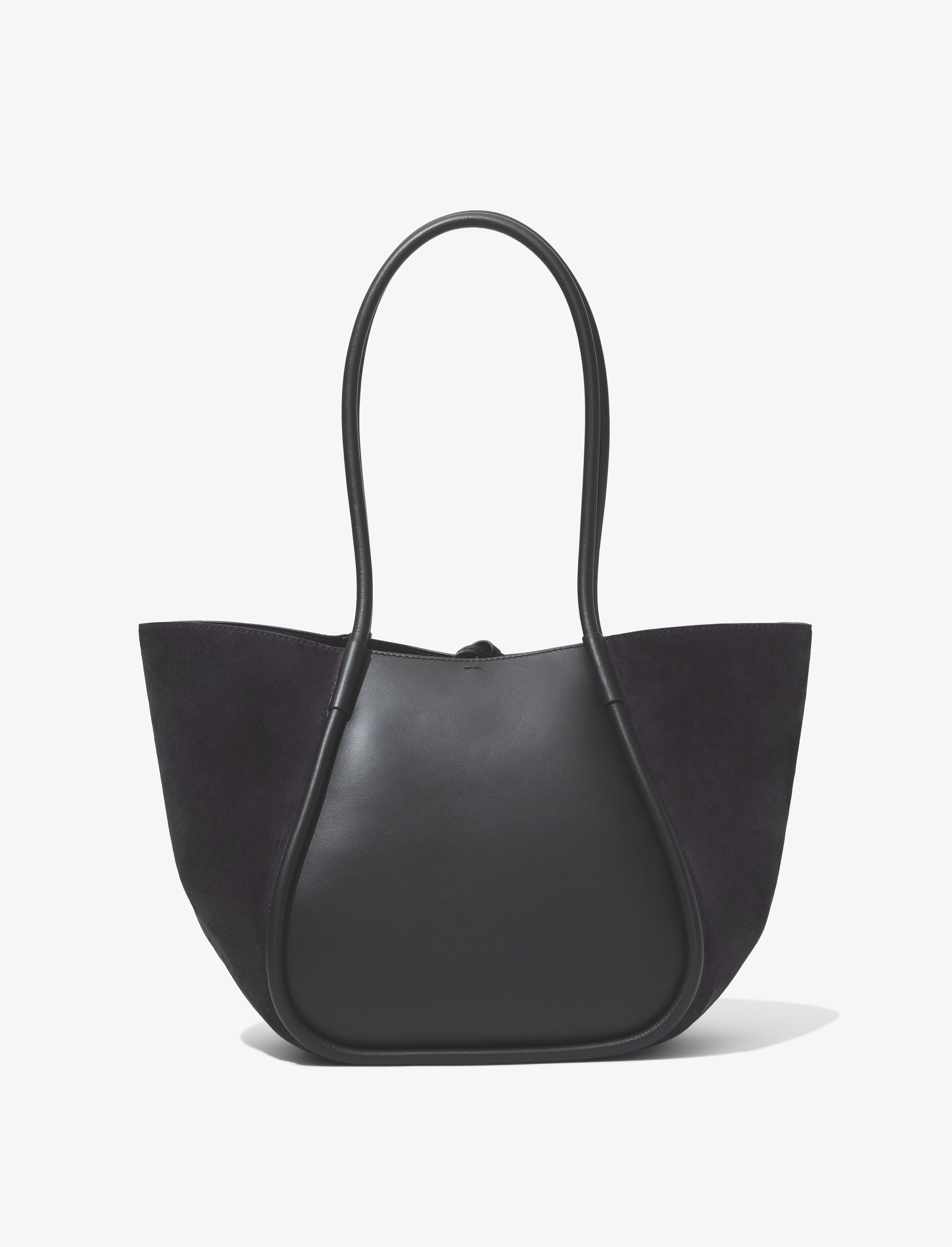 Suede Large Ruched Tote - 4