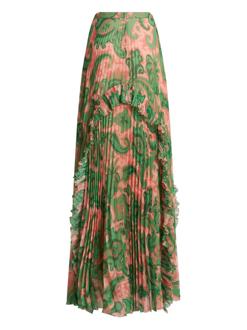 Etro pleated ruffled maxi skirt outlook