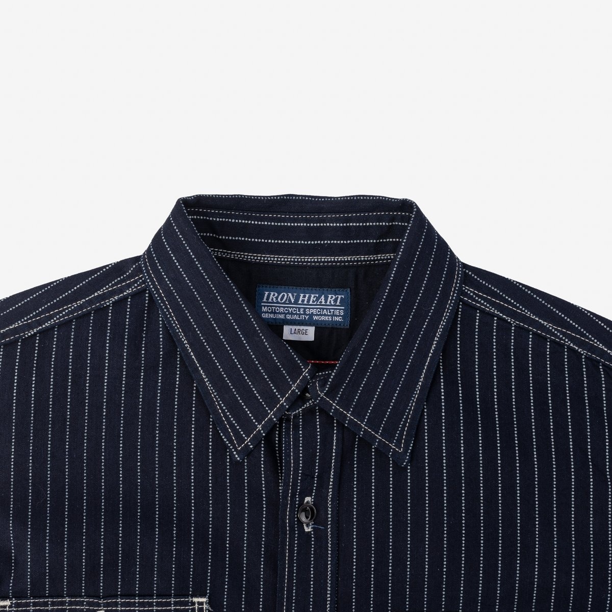 IHSH-327-IND 6oz Wabash Work Shirt - Indigo - 8