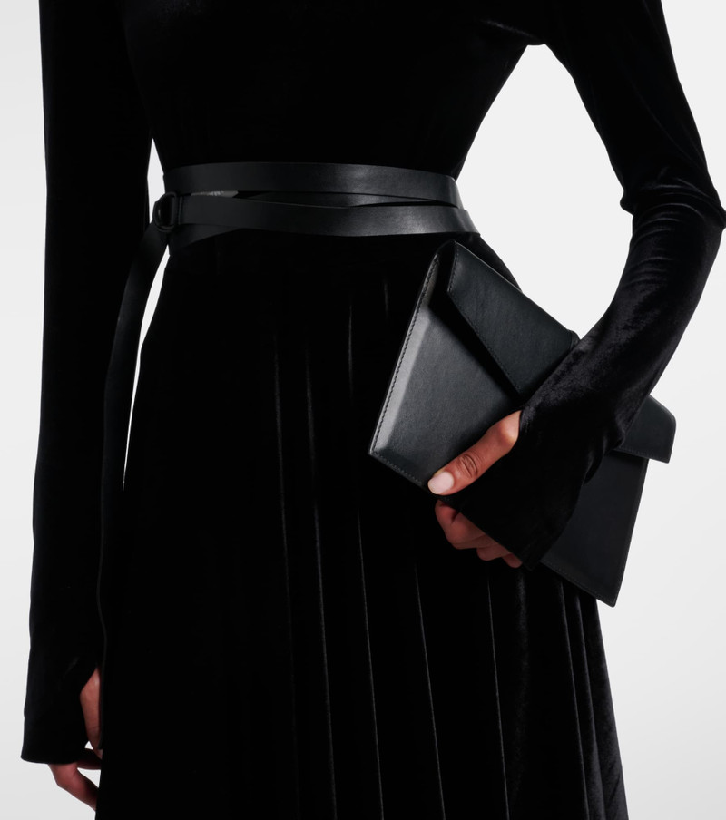 Flared turtleneck velvet midi dress 5