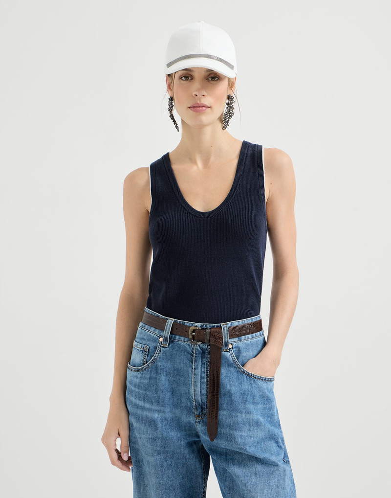 Cotton ribbed knit top 5