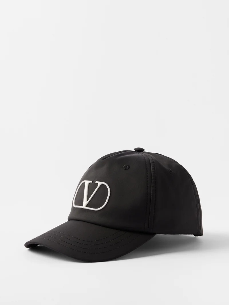 V-logo twill baseball cap - 1