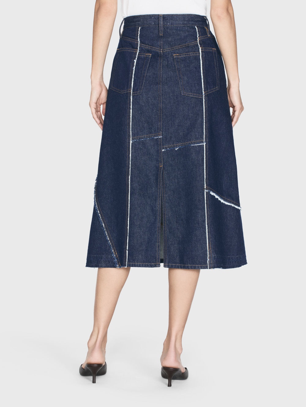 The Patchwork Midi Skirt in Hemlock - 6