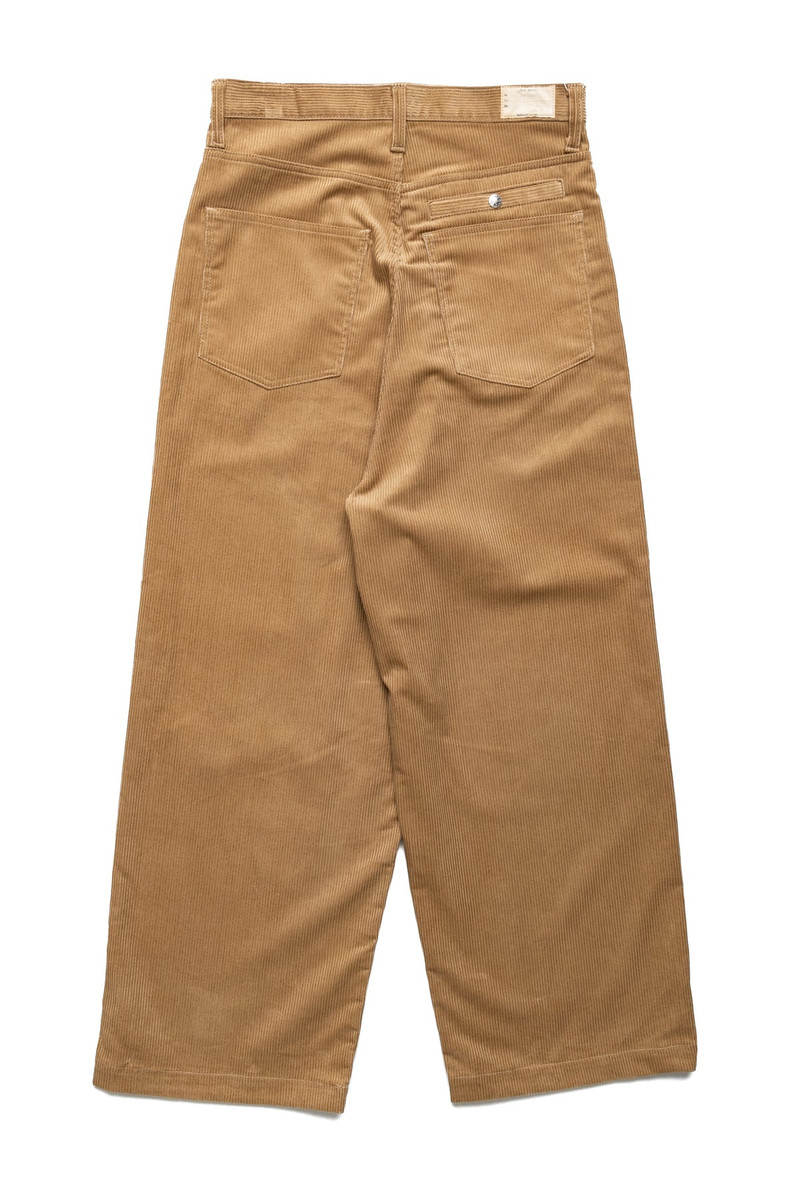 8oz Corduroy ZIPPER PORT Baggy Pants - Beige 8