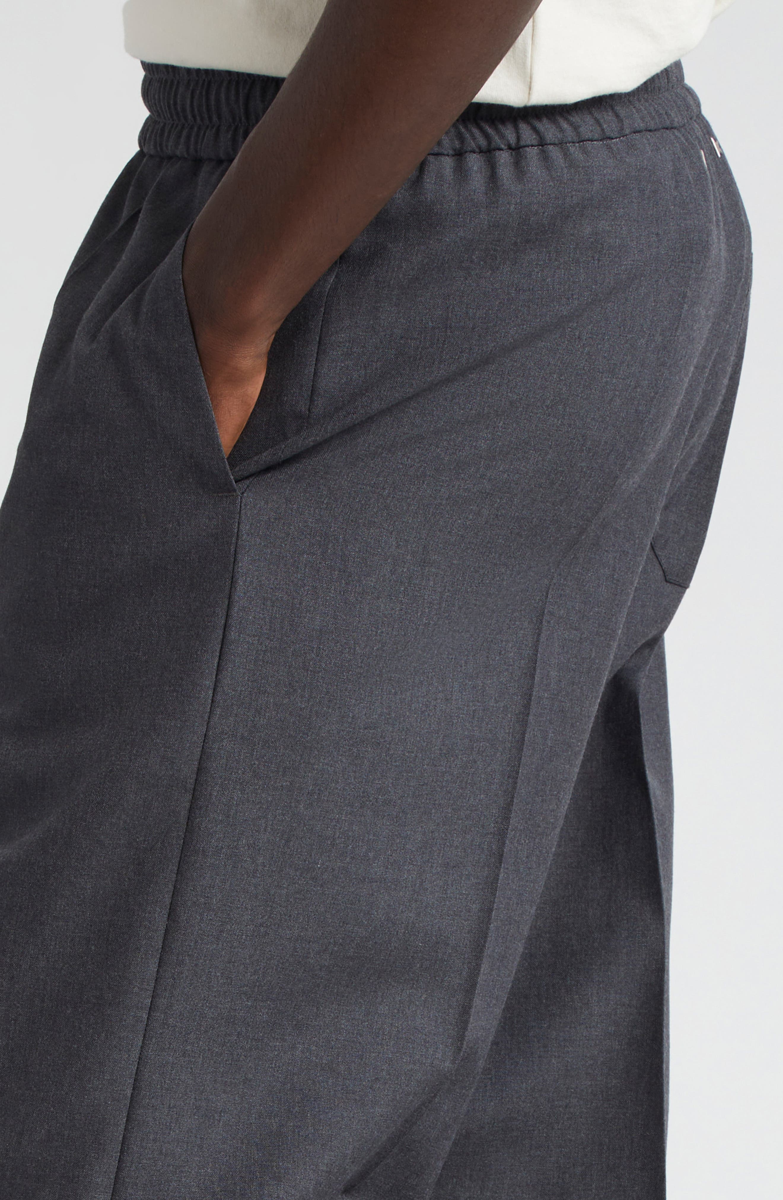 Golden Goose Lenny Wool Pants in Antracite/Melange at Nordstrom - 5