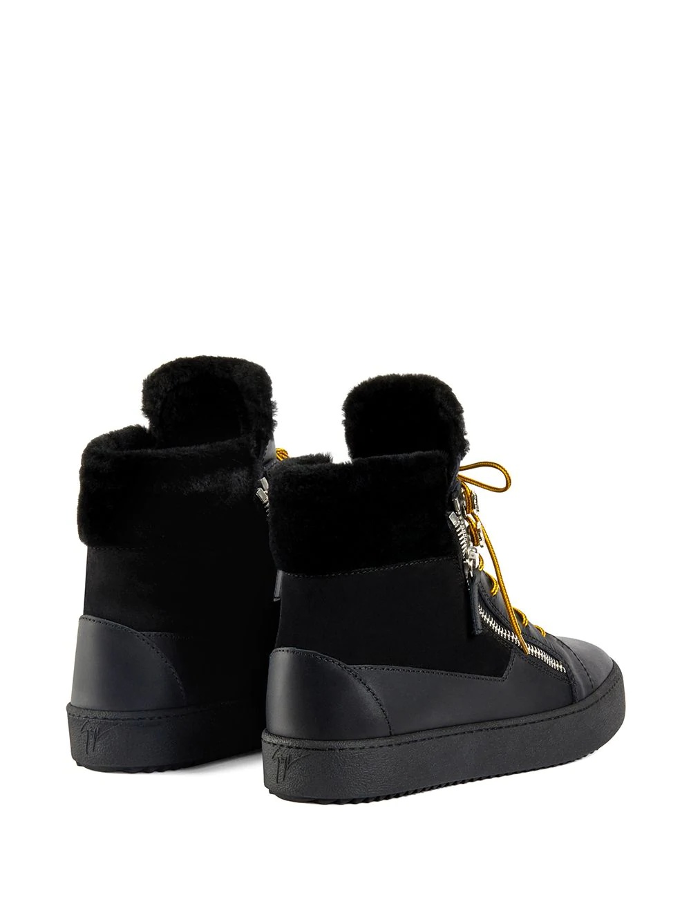 Trek shearling-trimmed high-top sneakers - 3