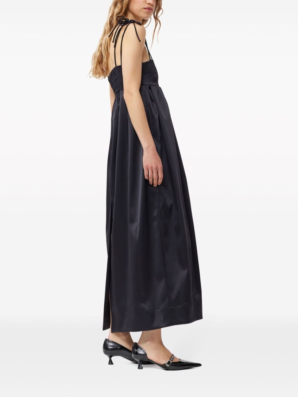 sleeveless satin maxi dress - 3