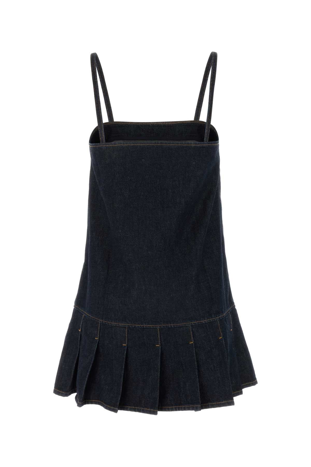 Ganni Women Dark Blue Denim Mini Dress - 2