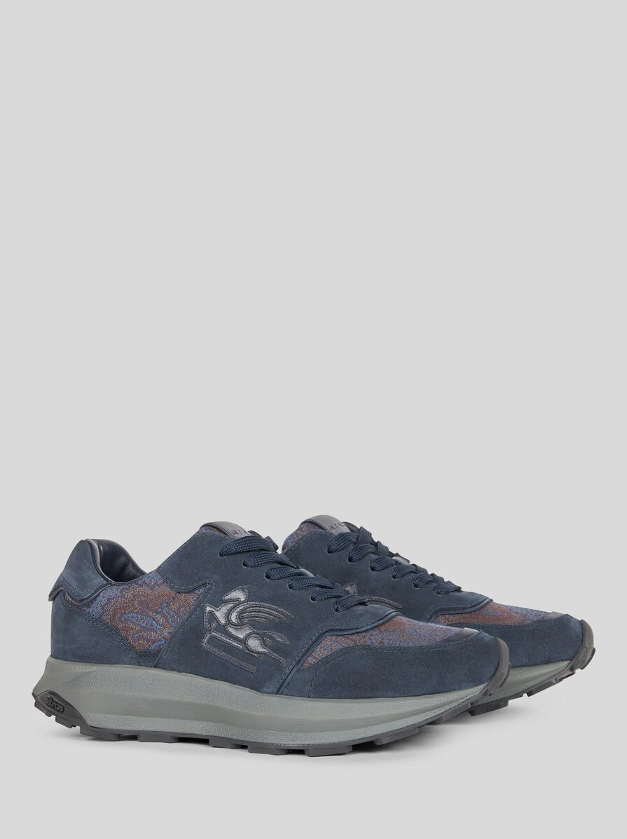 PAISLEY AND SUEDE RUNNING SNEAKERS - 3