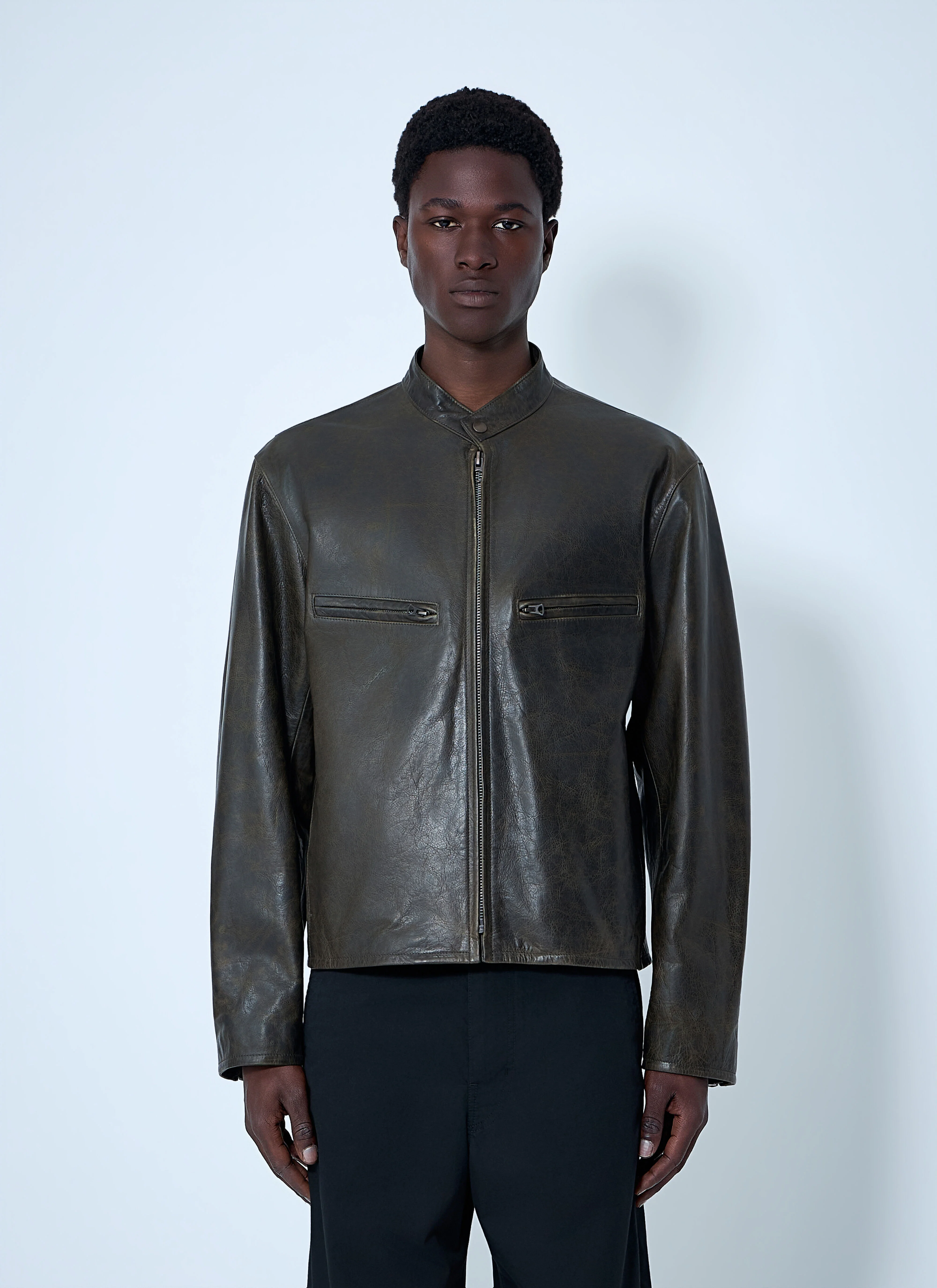 Leather Zip Jacket - 1