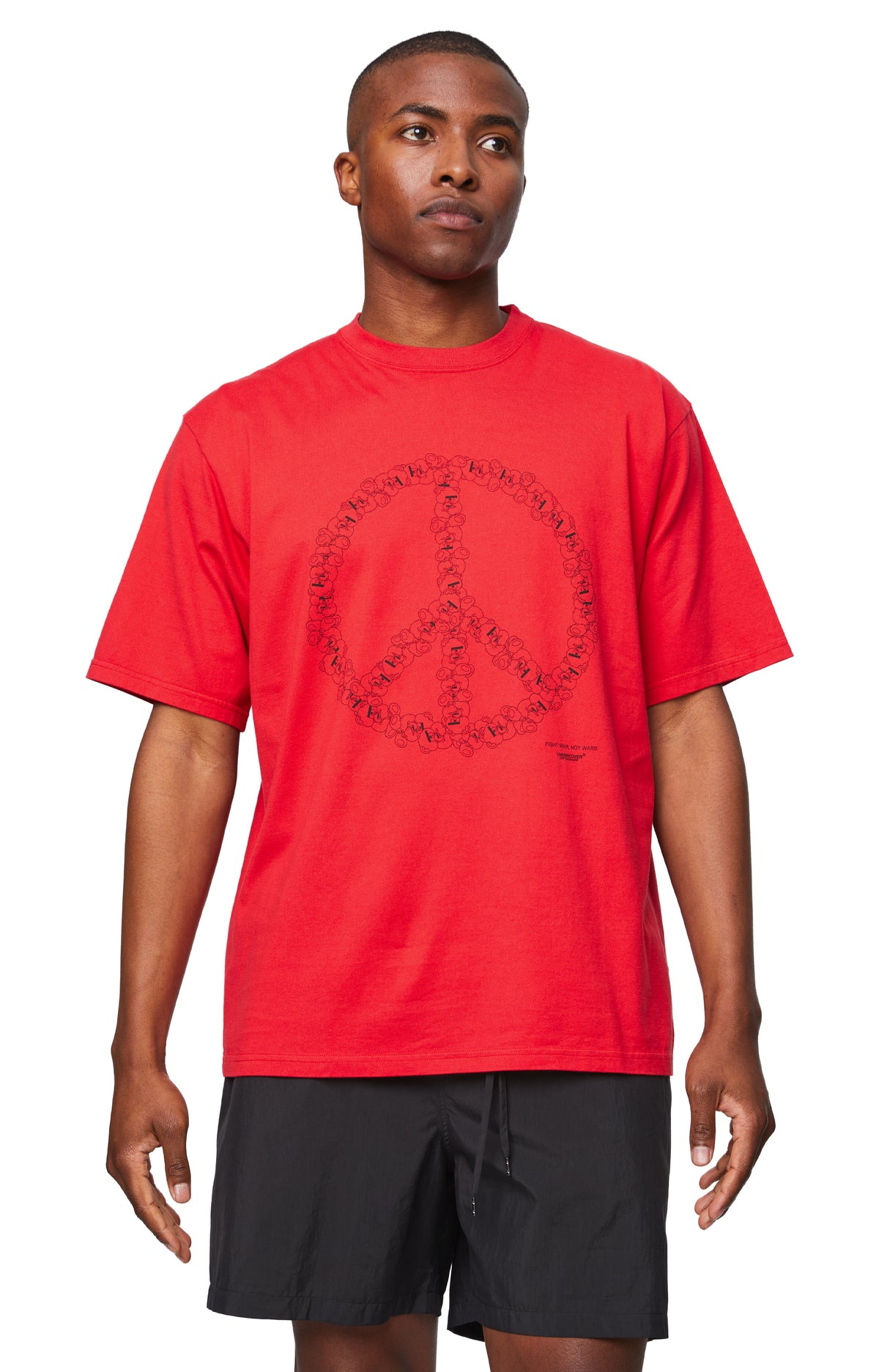 PEACE SIGN T-SHIRT IN RED - 4