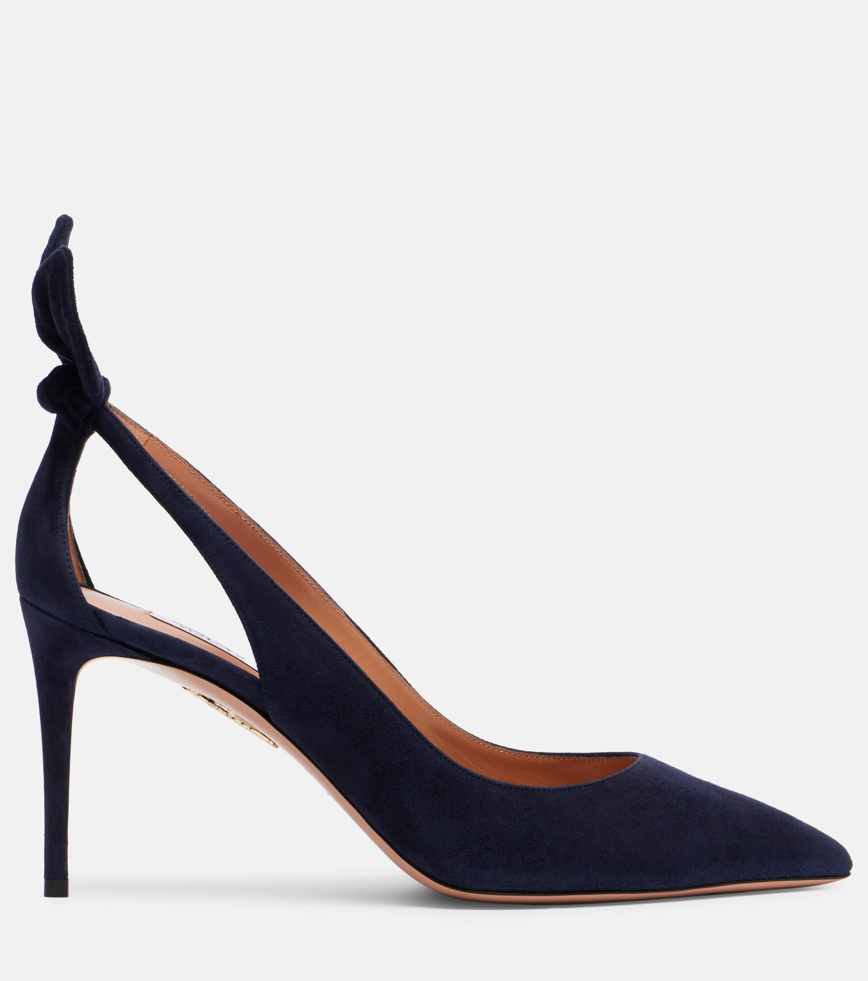 Bow Tie 85 suede pumps - 4