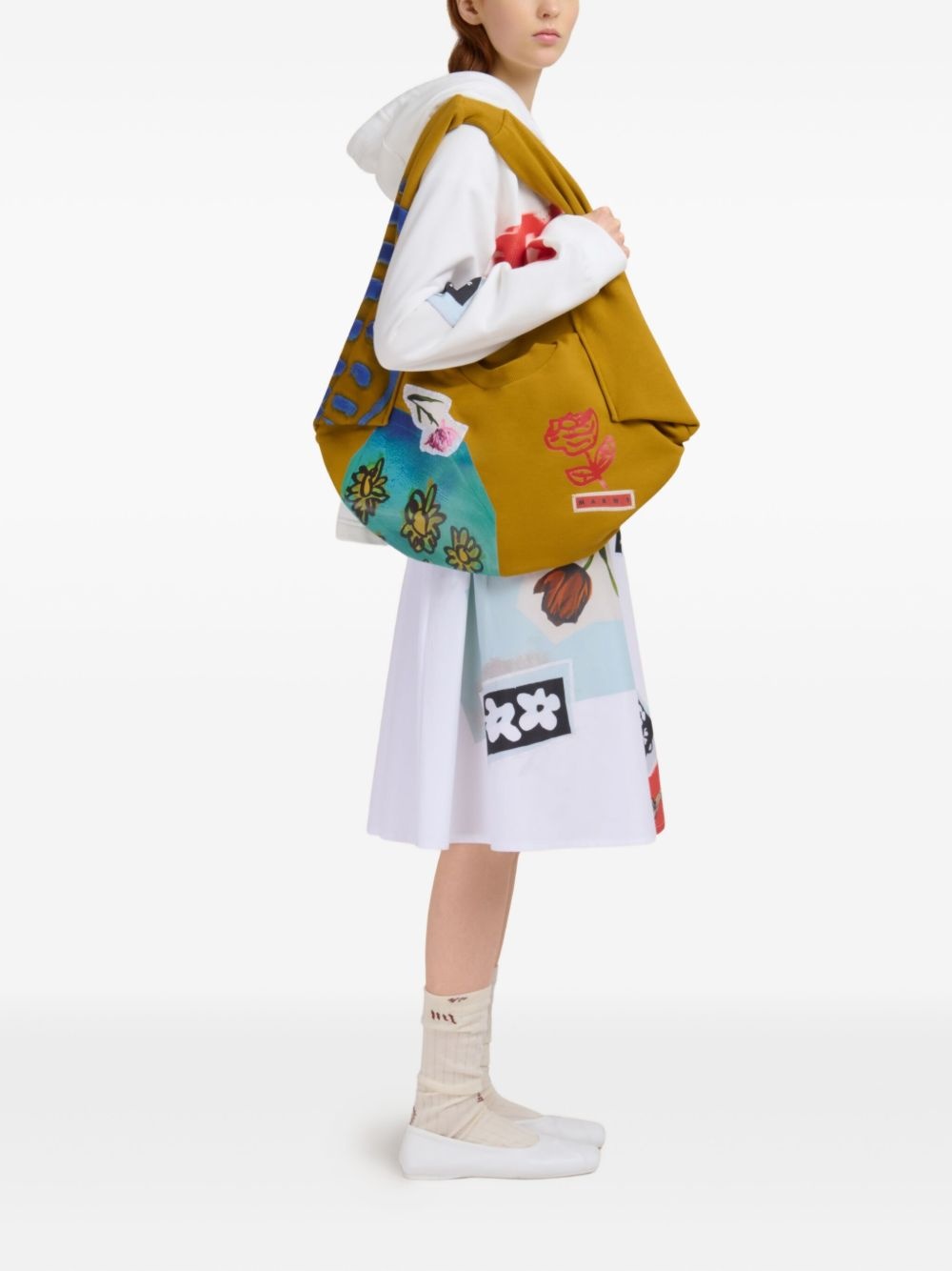 floral-motif tote bag - 2