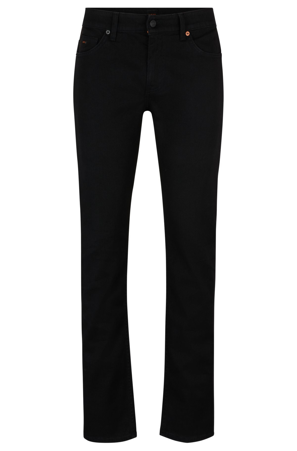SLIM-FIT JEANS IN BLACK COMFORT-STRETCH DENIM - 1