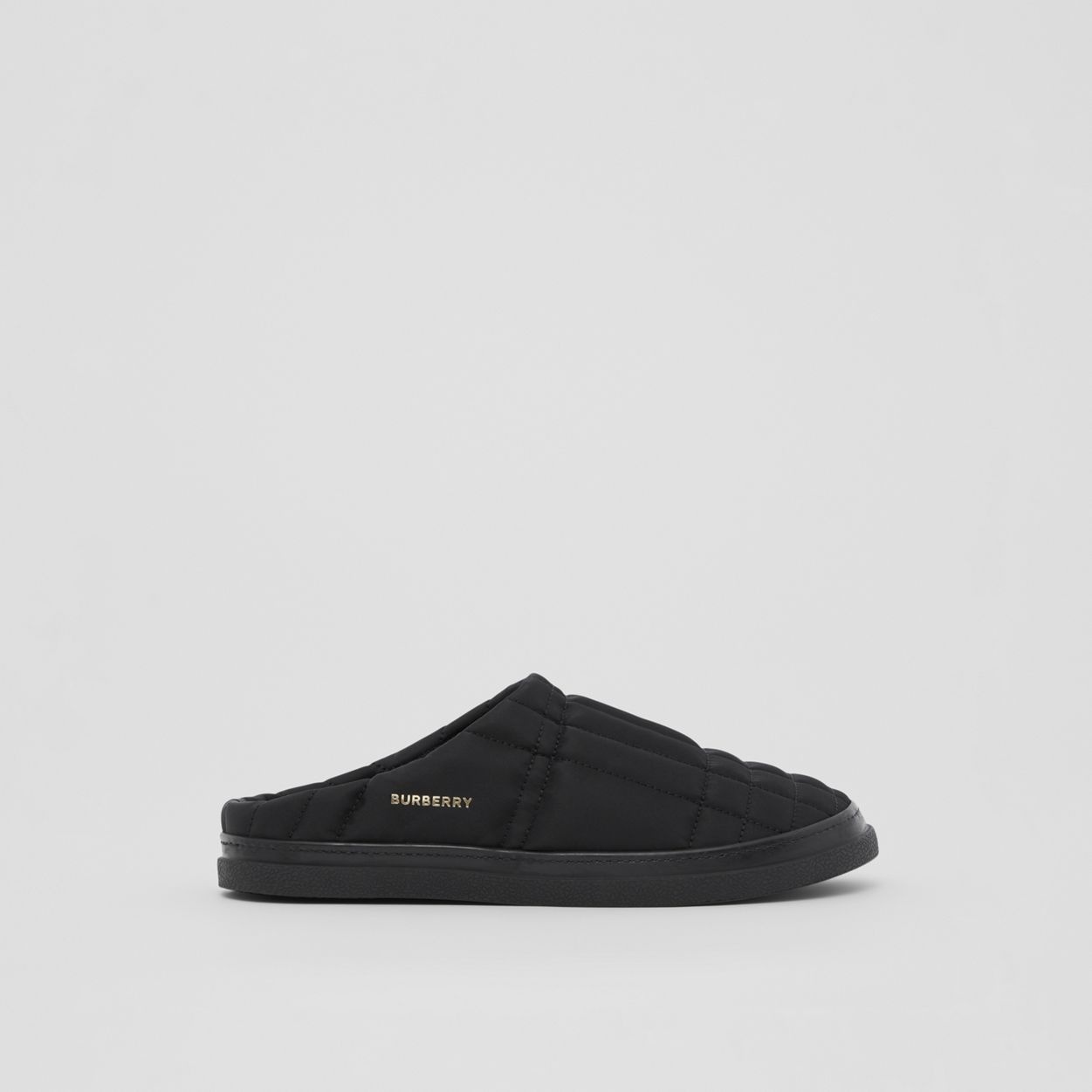 Logo Detail Quilted Nylon Slippers - 1
