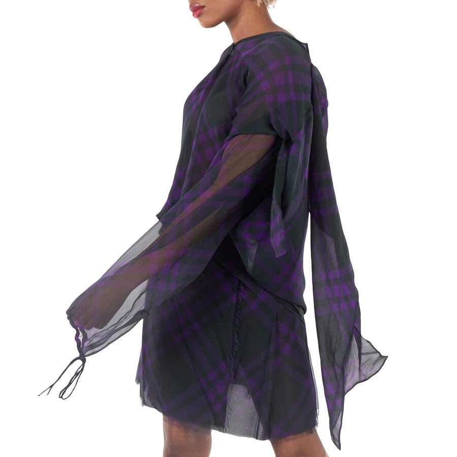 Burberry Check Pattern Silk Blouse - 2
