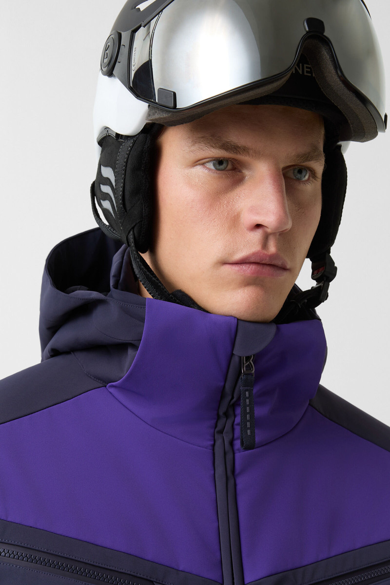 Feliks down ski jacket in Navy blue/purple 5
