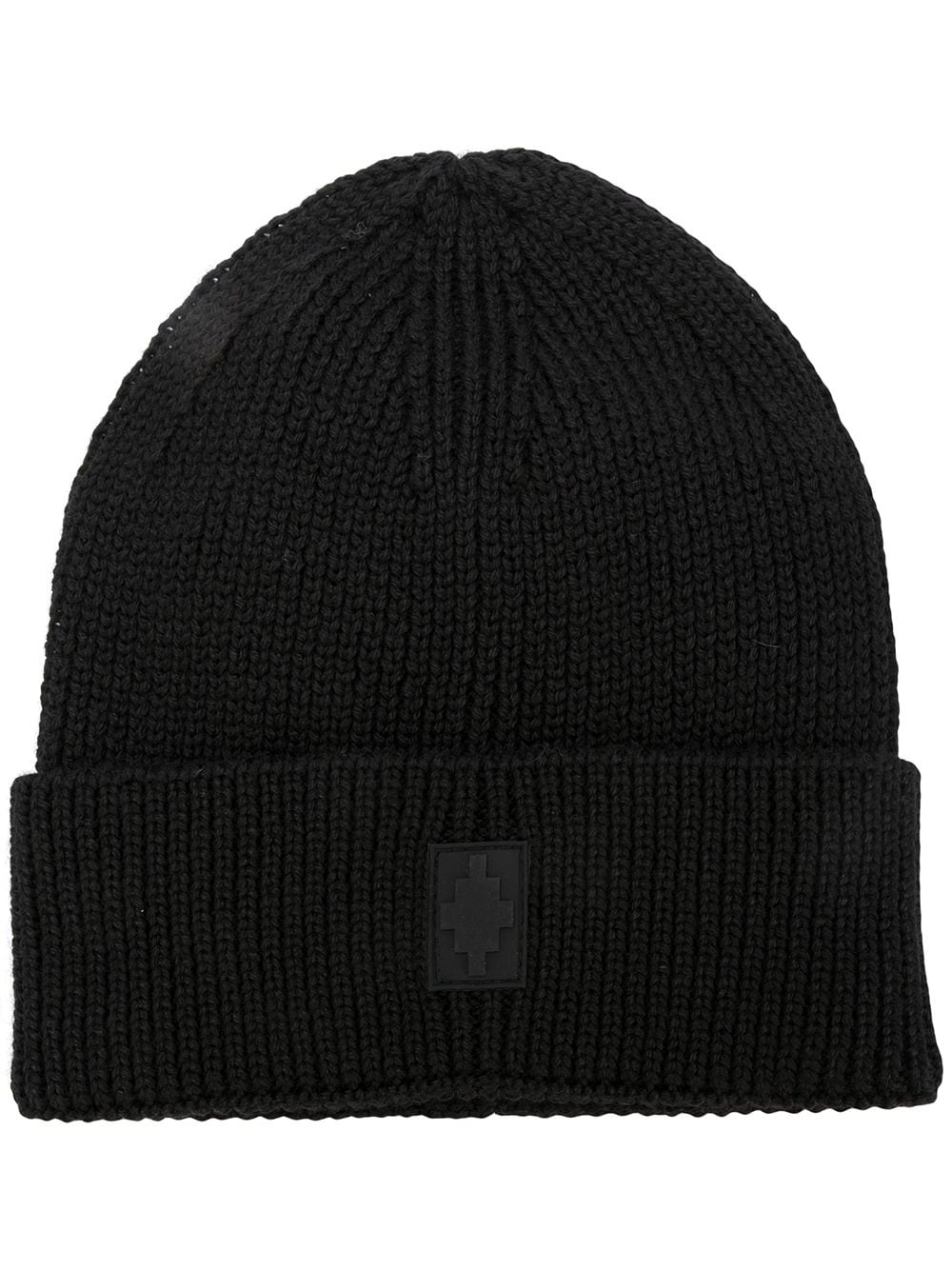 logo knitted beanie hat - 1