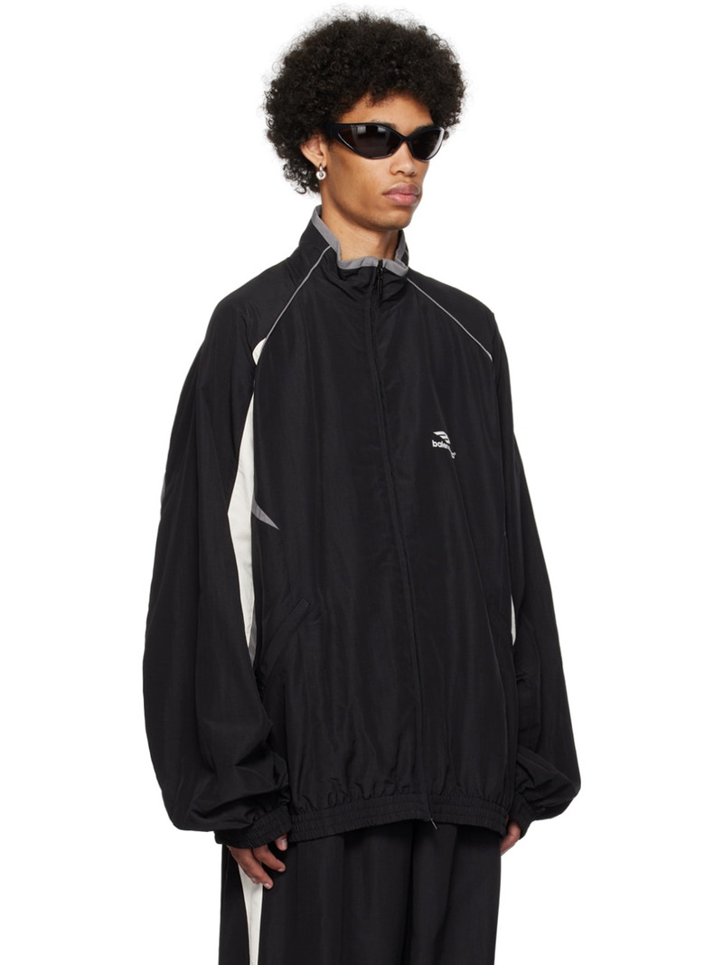 BALENCIAGA Black Paneled Track Jacket outlook