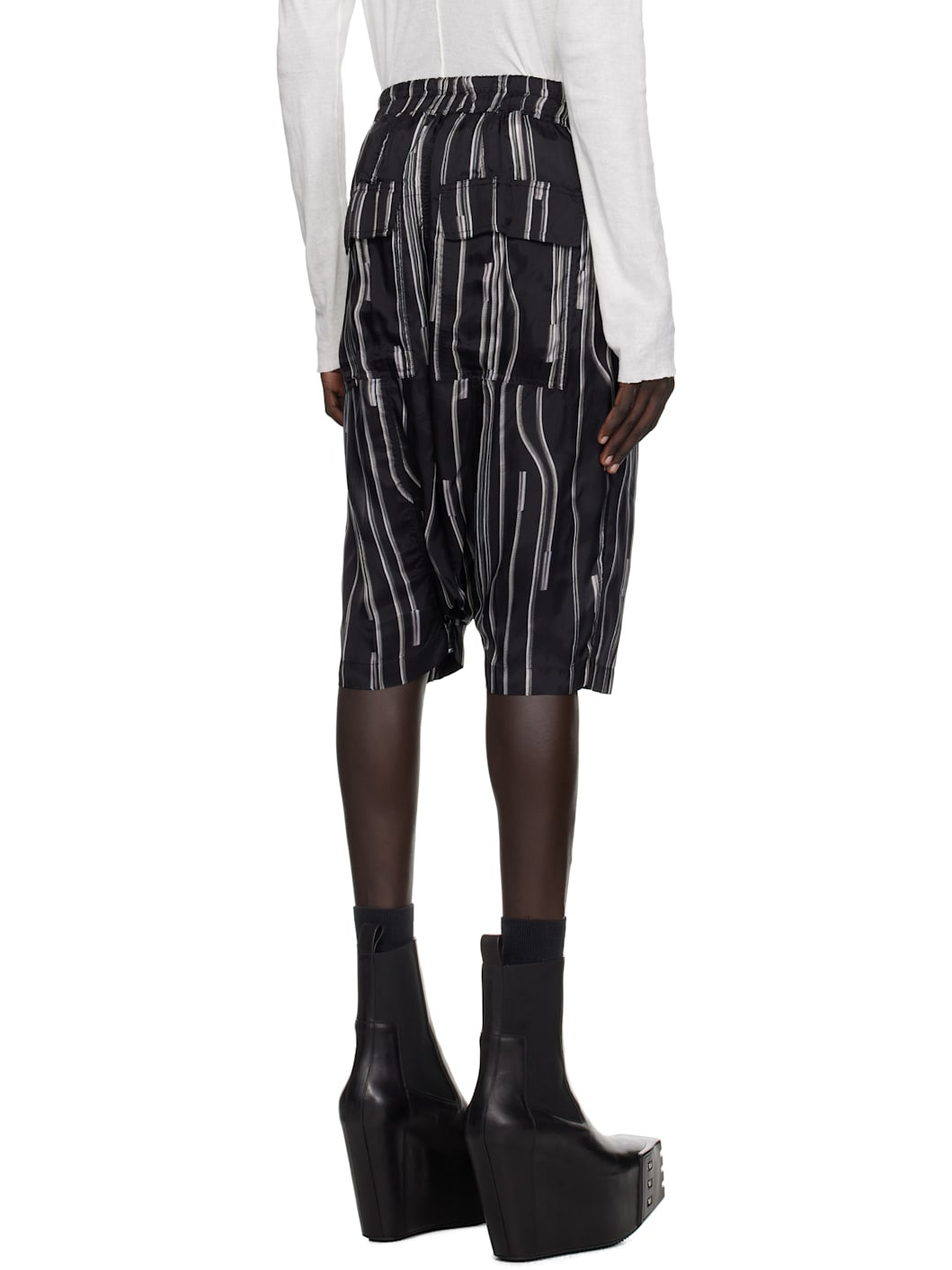 Black & Off-White Concordians Rick's Pods Shorts - 3