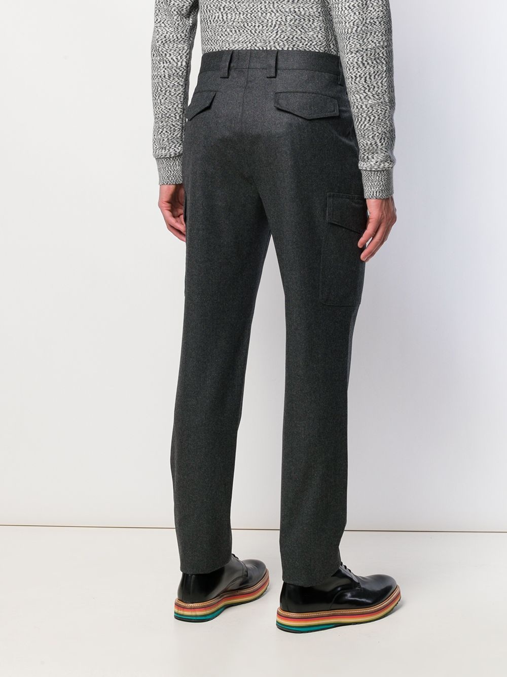 side pocket straight trousers - 4