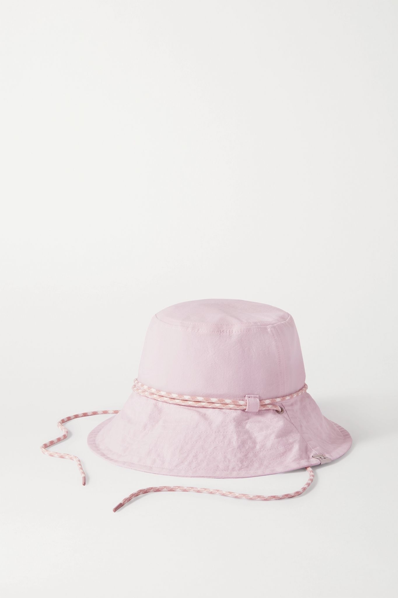 Rope-trimmed cotton bucket hat  - 1