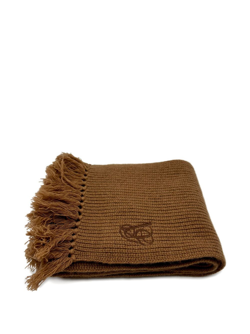 fringed logo-detail scarf 1