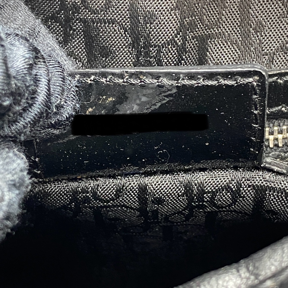 Christian - Christian Dior Black Patent Lady Bag Large - 16