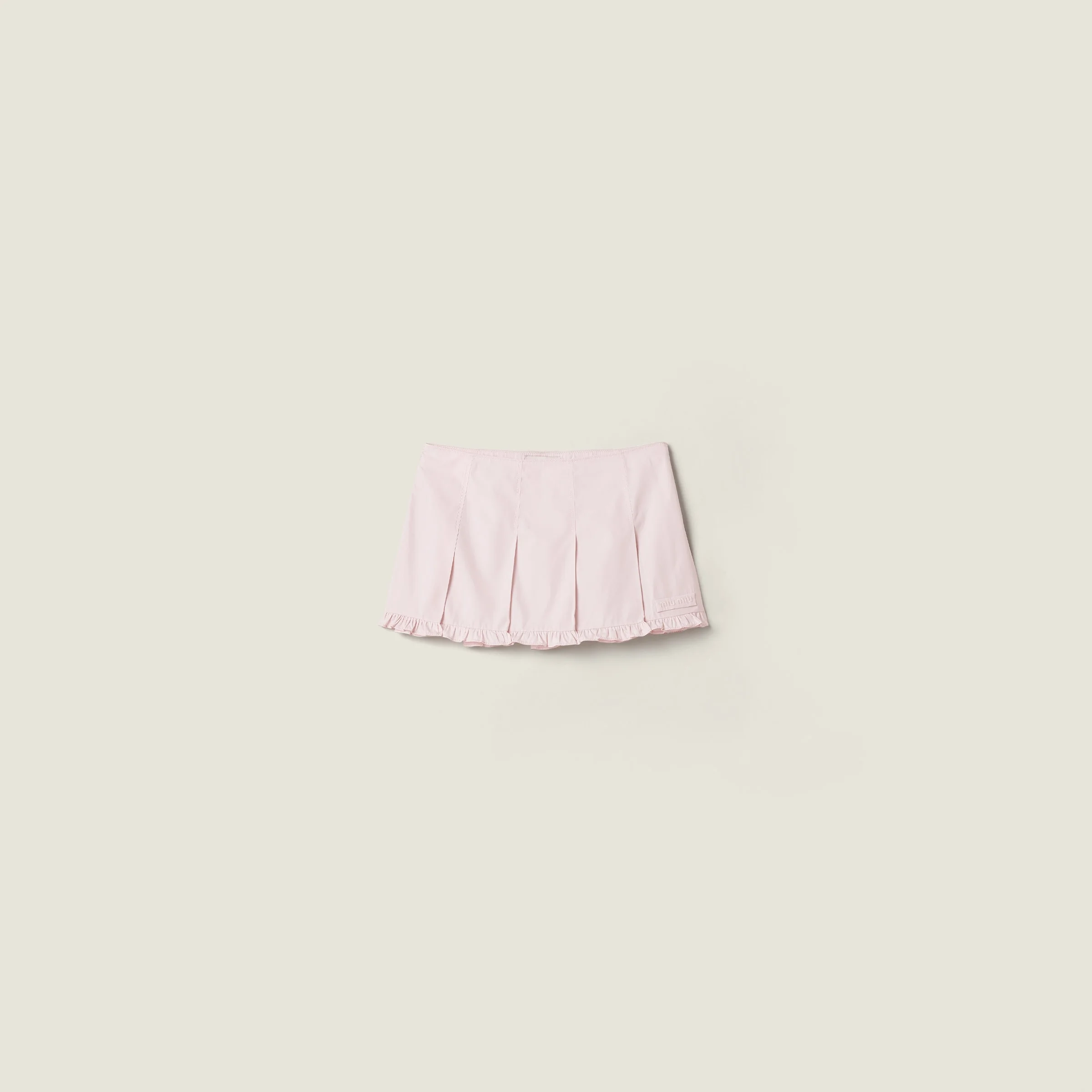 Poplin pleated miniskirt - 1