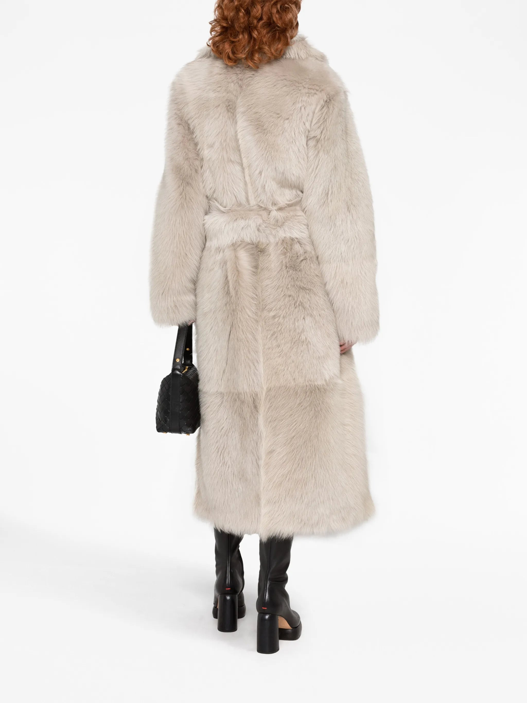 single-breasted belted coat - 3