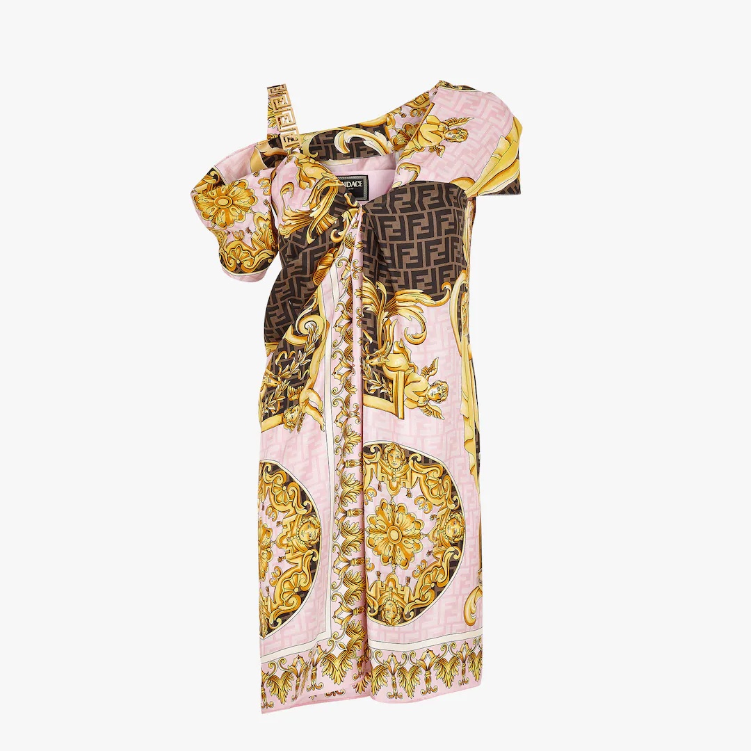 Fendace multicolor silk dress - 1