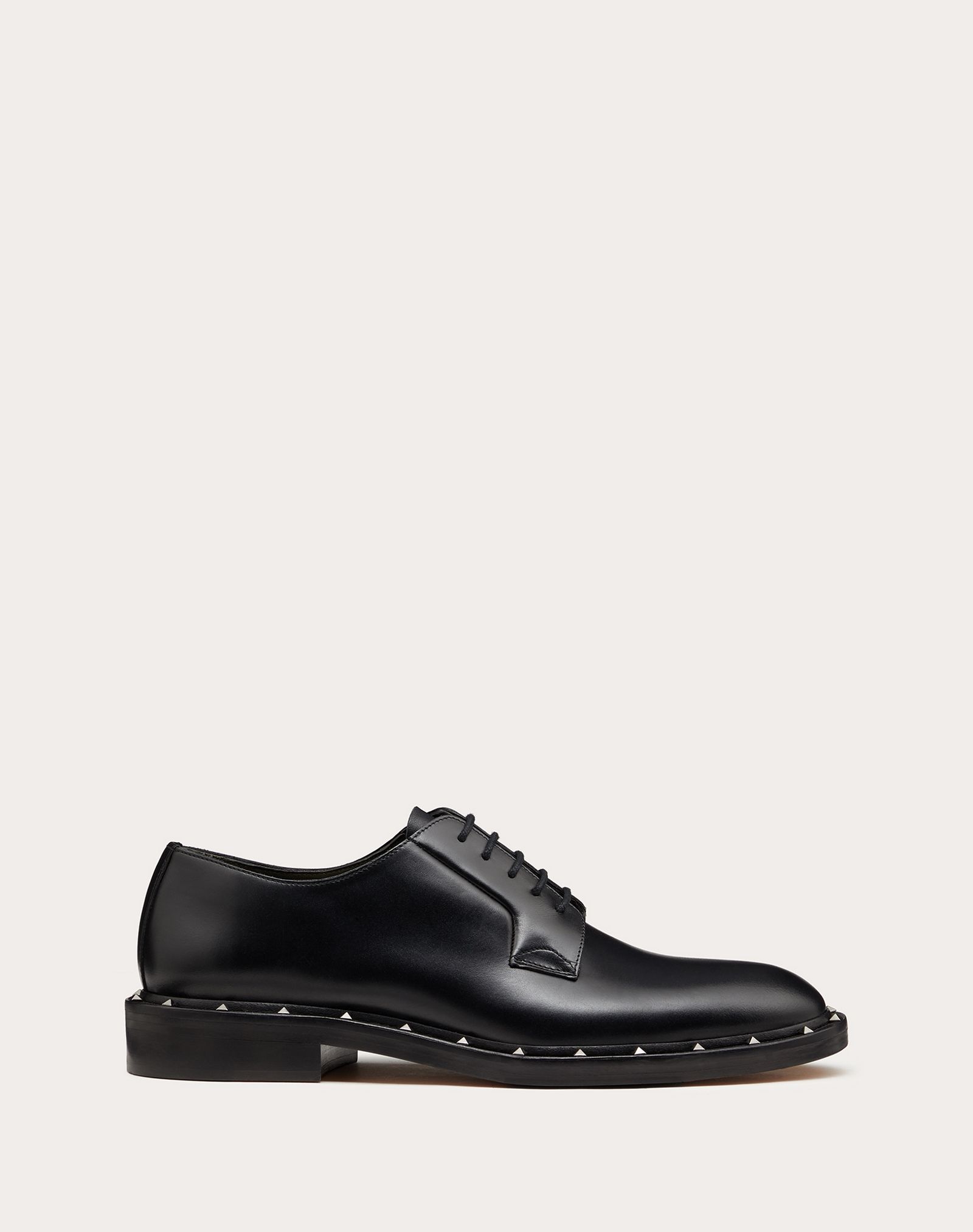 SEMI-GLOSS CALFSKIN STUDDED DERBY - 1