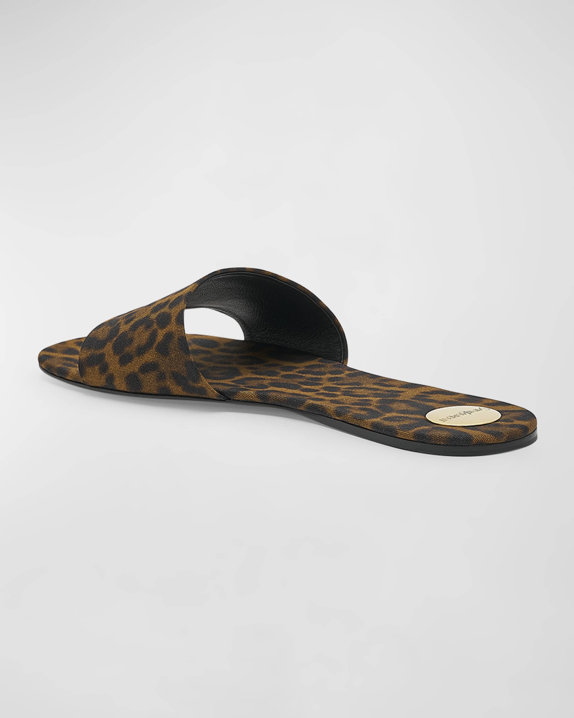 Carlyle Leopard Flat Slide Sandals - 3