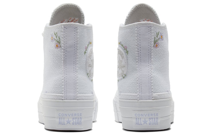 (WMNS) Converse Chuck Taylor All Star Lift Platform High 'Autumn Embroidery White' A05068C - 4