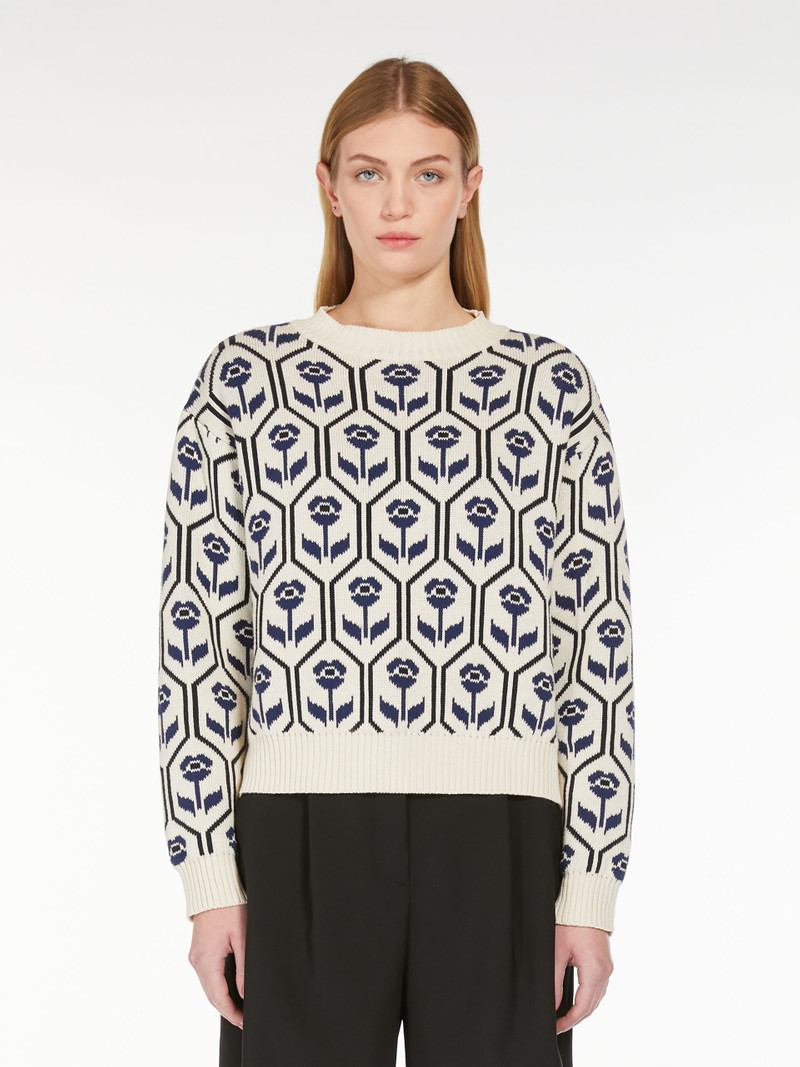 ODEON Jacquard-knit cotton sweater 3