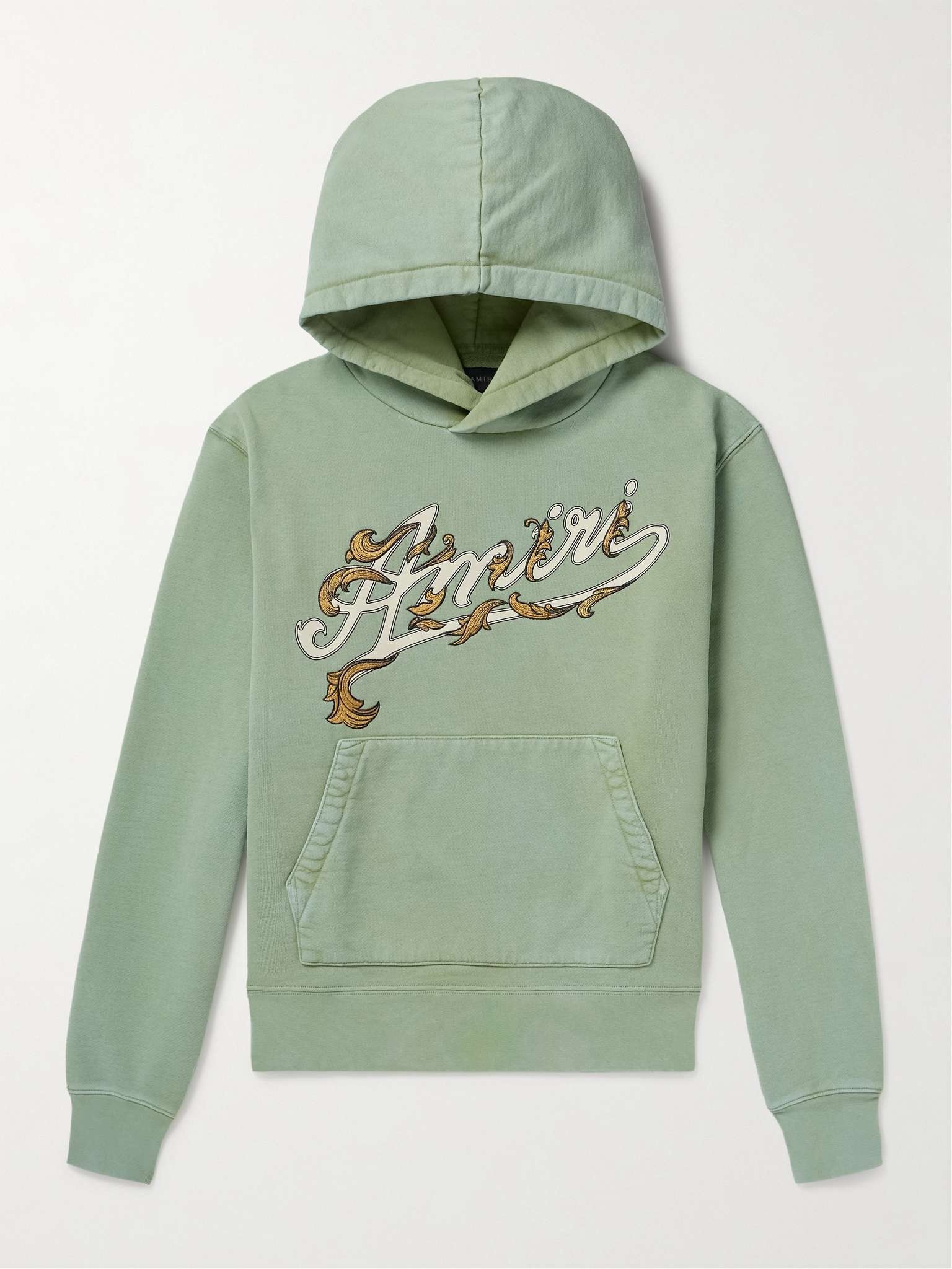 Filigree Logo-Embroidered Cotton-Jersey Hoodie - 1