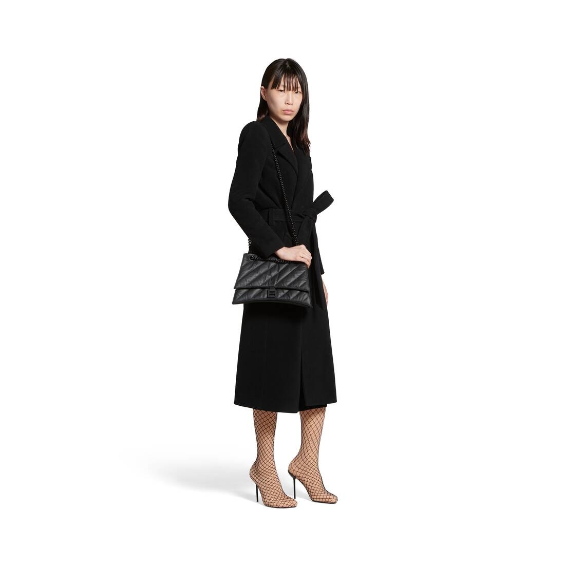 Women's Crush Medium Chain Bag Quilted  in Black - 2