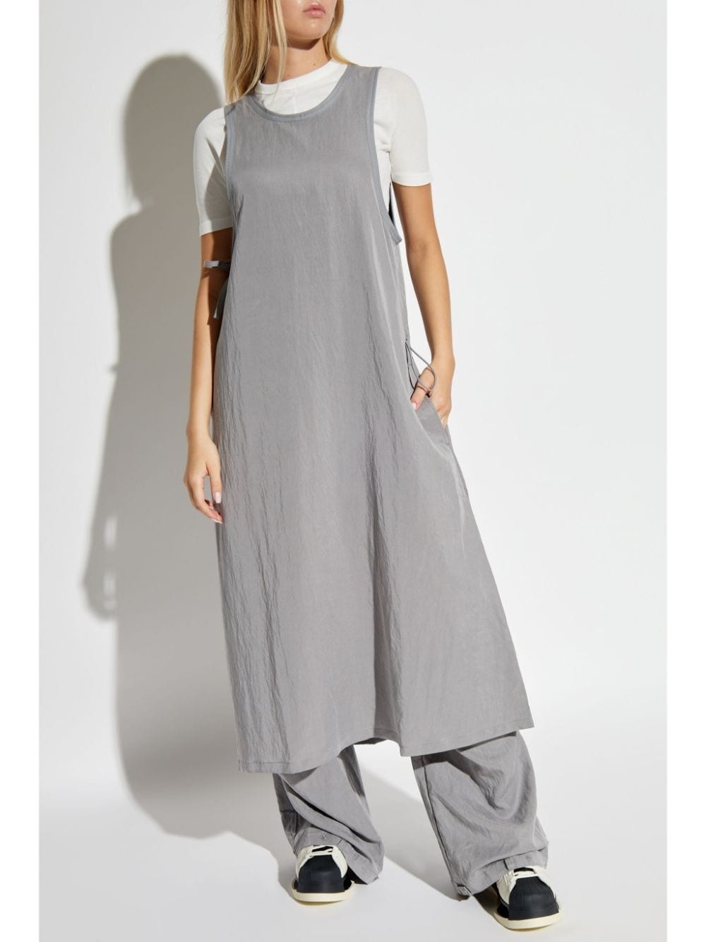 bungee-laced twill dress - 2