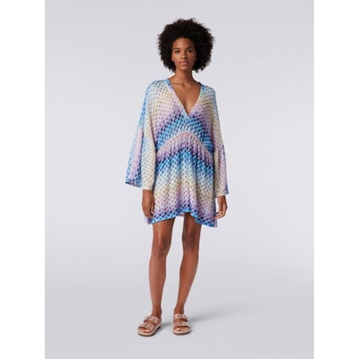 Missoni Short lace effect kaftan cover-up with lurex outlook
